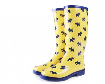 Rain Boots newest-style-Female-fashion-flat-high-rainboots-yellow-font-b-dog-b-font-color-font-b-ok.jpg